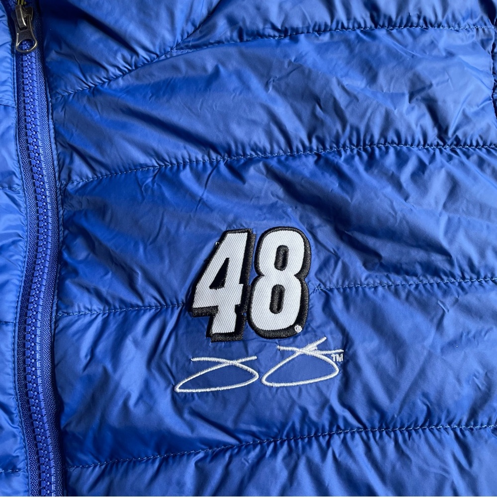 NASCAR Blue Men's Puffer Jacket Xl Full Zip #48 - Picture 2 of 5